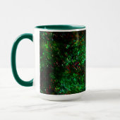 派手な緑と赤のダークスポットの変動 マグカップ (左)