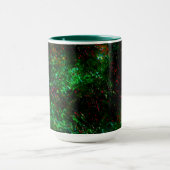 派手な緑と赤のダークスポットの変動 マグカップ (中央)