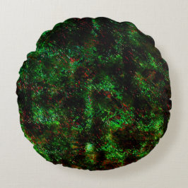 派手な緑と赤のダークスポットの変動 ラウンドクッション
