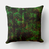 派手な緑の暗い点の変動 クッション (裏面)