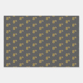 派手な緑、灰色、紫、偽の金 8番目のイベント # ラッピングペーパーシート (正面2)