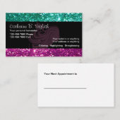 派手な美しいの名刺 予約カード (正面/裏面)