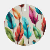 派手な羽 ガラスオーナメント (裏面)