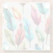 派手な羽 ガラスコースター (裏面)