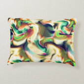 派手な色と滑らかなグラデーションの繊維状のステイン アクセントクッション (裏面)