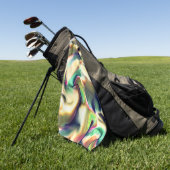 派手な色と滑らかなグラデーションの繊維状のステイン ゴルフタオル (グリーン)