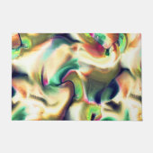 派手な色と滑らかなグラデーションの繊維状のステイン ドアマット (正面)