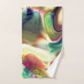 派手な色と滑らかなグラデーションの繊維状のステイン バスタオルセット (ハンドタオル)