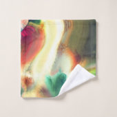 派手な色と滑らかなグラデーションの繊維状のステイン バスタオルセット (ウォッシュタオル)