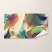 派手な色と滑らかなグラデーションの繊維状のステイン バスタオルセット (ハンドタオル)