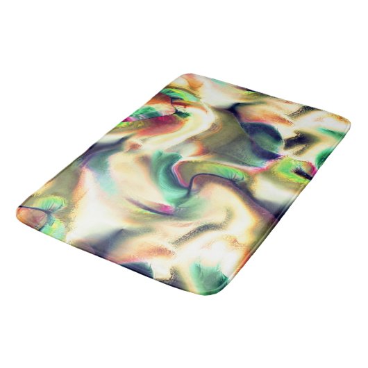 派手な色と滑らかなグラデーションの繊維状のステイン バスマット (アングル)