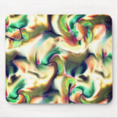 派手な色と滑らかなグラデーションの繊維状のステイン マウスパッド (正面)