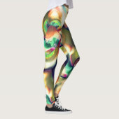 派手な色と滑らかなグラデーションの繊維状のステイン レギンス (右)