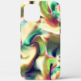 派手な色と滑らかなグラデーションの繊維状のステイン iPhone 12 PRO MAX ケース