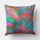 派手な色の斑点が重なり合う滑らかなスパイラル クッション (裏面)