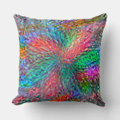 派手な色の斑点が重なり合う滑らかなスパイラル クッション (正面)