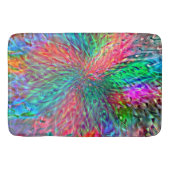 派手な色の斑点が重なり合う滑らかなスパイラル バスマット (正面)