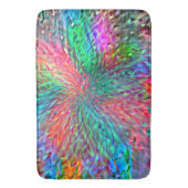 派手な色の斑点が重なり合う滑らかなスパイラル バスマット (正面縦)