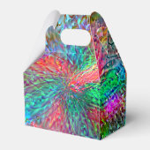 派手な色の斑点が重なり合う滑らかなスパイラル フェイバーボックス (裏面サイド)