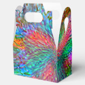 派手な色の斑点が重なり合う滑らかなスパイラル フェイバーボックス (オープン)