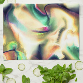 派手な色の欠陥のあるグラデーションの繊維状斑点 キッチンタオル