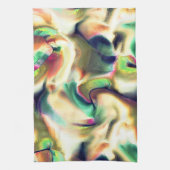 派手な色の欠陥のあるグラデーションの繊維状斑点 キッチンタオル (縦)