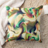 派手な色の欠陥のあるグラデーションの繊維状斑点 クッション (ブランケット)