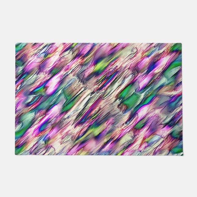 派手な色の石筍または岩 ドアマット (正面)