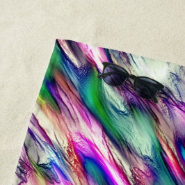 派手な色の石筍または岩 ビーチタオル