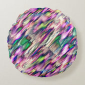 派手な色の石筍または岩 ラウンドクッション (正面)