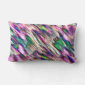 派手な色の石筍または岩 ランバークッション (裏面)