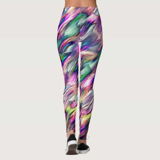 派手な色の石筍または岩 レギンス (裏面)