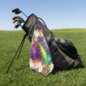 派手な色はかりで測または水滴 ゴルフタオル (グリーン)