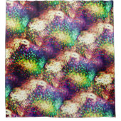 派手な色はかりで測または水滴 シャワーカーテン (正面)