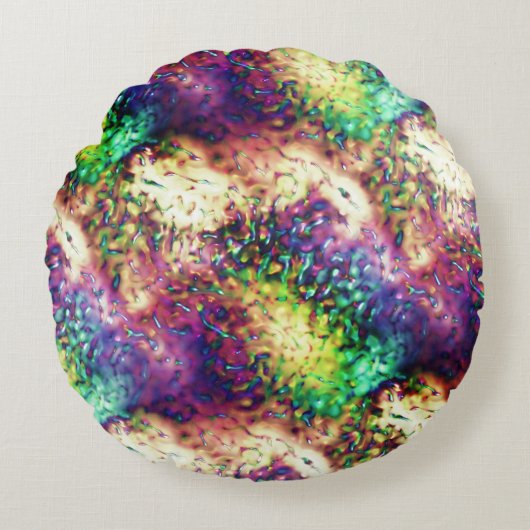 派手な色はかりで測または水滴 ラウンドクッション (正面)