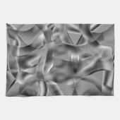 派手な色調の曲線の灰色の形状 キッチンタオル (横)