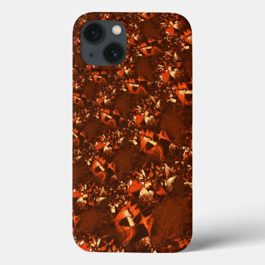 派手な茶色がかったサンゴとエンボス Case-Mate iPhoneケース (裏面)