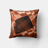 派手な茶色のオレンジ色の傾斜した正方形と長方形 クッション (裏面)