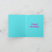 派手な誕生日で明る数々のいネオンがある カード (内部)