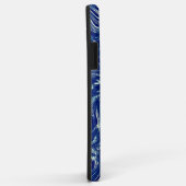 派手な質感の木目メタリックブルー Case-Mate iPhoneケース (裏面/右)