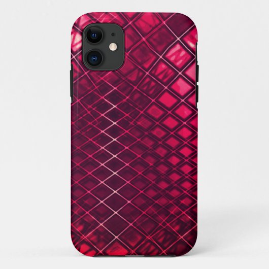 派手な赤いスケッチいくつかの曲がったジュート Case-Mate iPhoneケース (裏面)