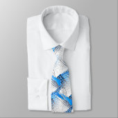 派手な赤ちゃんブルー幾何よくはしゃぐモノグラム ネクタイ (タイ)