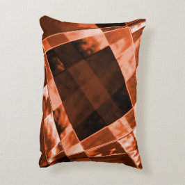 派手な赤褐色の傾斜した四角形と長方形 アクセントクッション