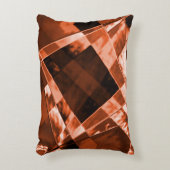 派手な赤褐色の傾斜した四角形と長方形 アクセントクッション (正面(垂直))