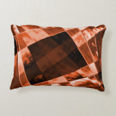 派手な赤褐色の傾斜した四角形と長方形 アクセントクッション (裏面)