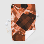 派手な赤褐色の傾斜した四角形と長方形 ゴルフタオル (インサイチュ)