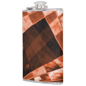 派手な赤褐色の傾斜した四角形と長方形 フラスク (左)