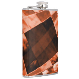 派手な赤褐色の傾斜した四角形と長方形 フラスク
