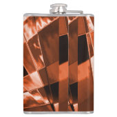 派手な赤褐色の傾斜した四角形と長方形 フラスク (裏面)
