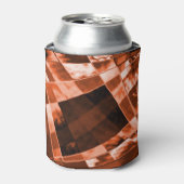 派手な赤褐色の傾斜した四角形と長方形 缶クーラー (缶正面)